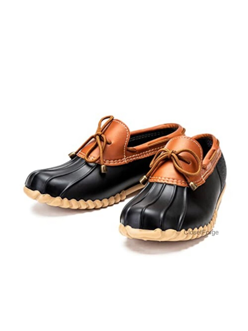Women's Waterproof Duck Snow Boots Faux Fur Lined Slip-On Rain Shoes Round Toe
